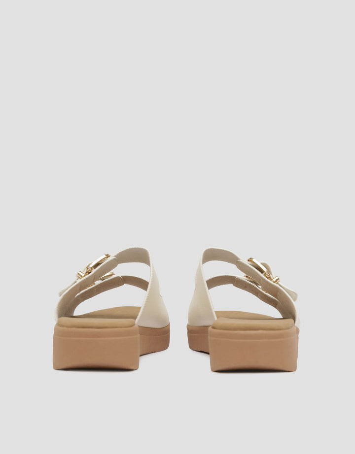 St. Yves Two Buckle Sandal Slipper Wanita