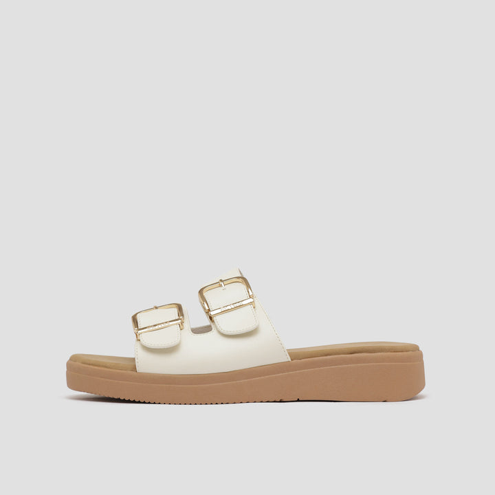 St. Yves Two Buckle Sandal Slipper Wanita