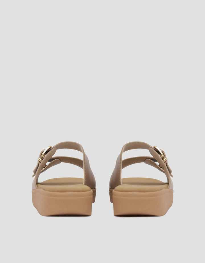 St. Yves Two Buckle Sandal Slipper Wanita