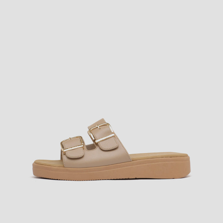 St. Yves Two Buckle Sandal Slipper Wanita