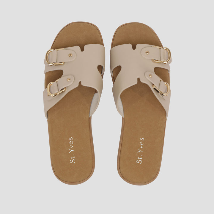 St. Yves Buckles Sandal Slipper Wanita