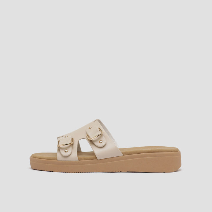 St. Yves Buckles Sandal Slipper Wanita