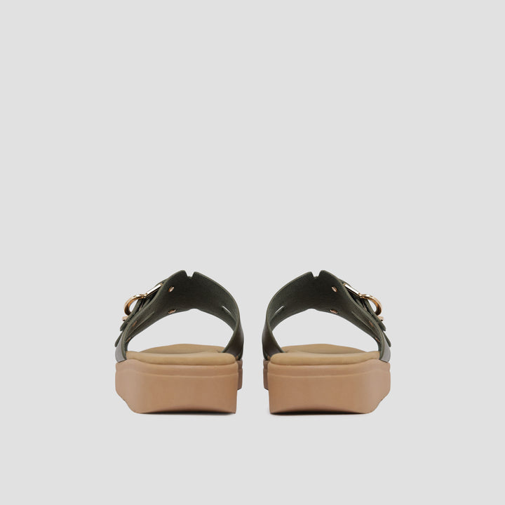St. Yves Buckles Sandal Slipper Wanita