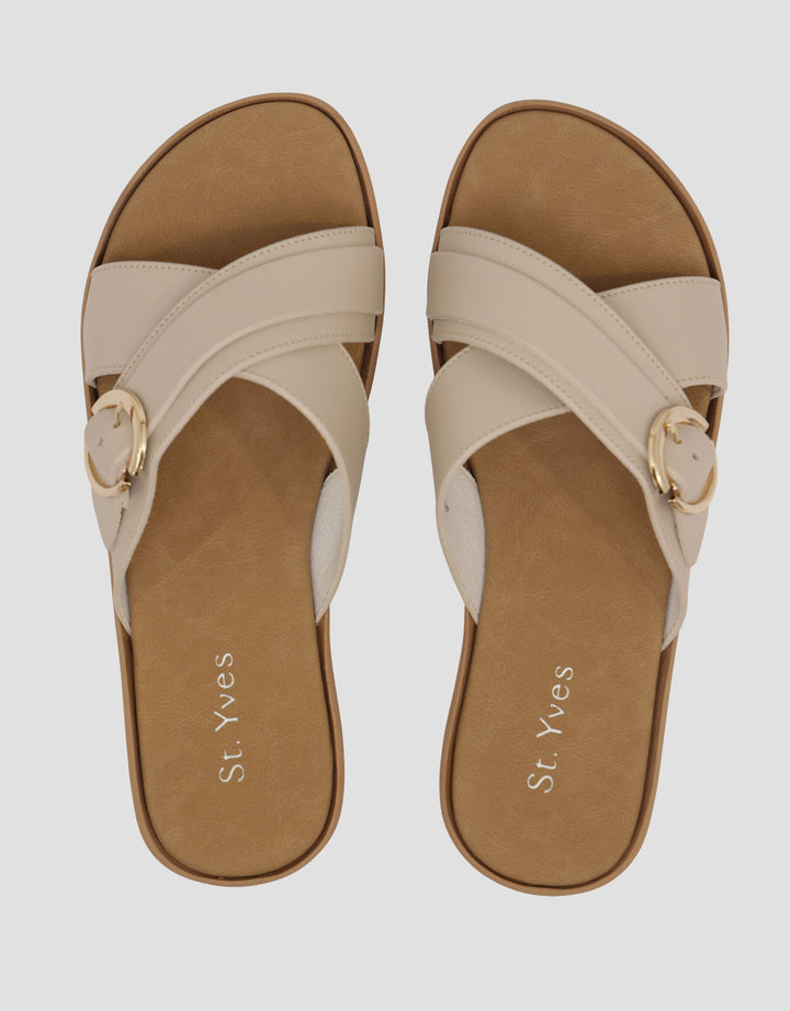 St. Yves Buckle Sandal Slipper Wanita