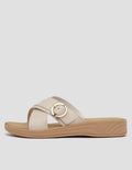 St. Yves Buckle Sandal Slipper Wanita