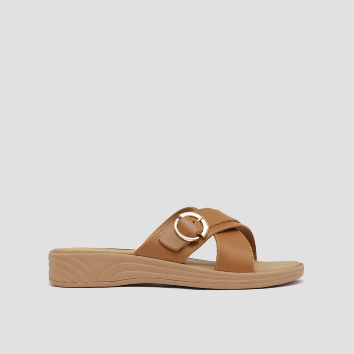 St. Yves Buckle Sandal Slipper Wanita