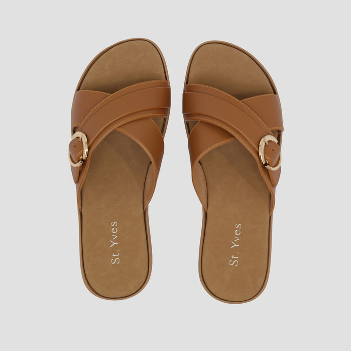 St. Yves Buckle Sandal Slipper Wanita