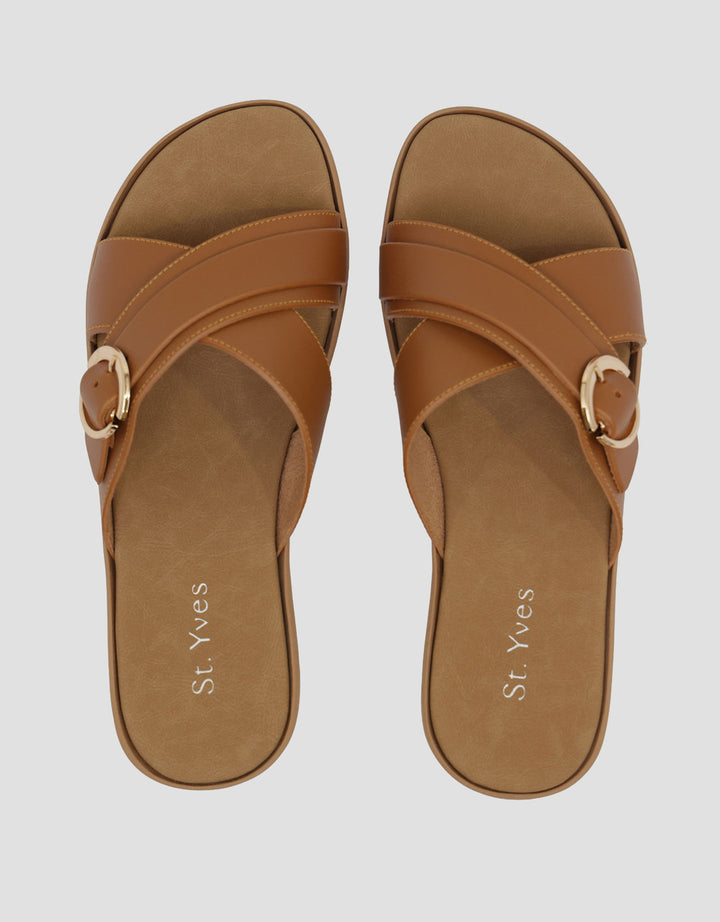 St. Yves Buckle Sandal Slipper Wanita