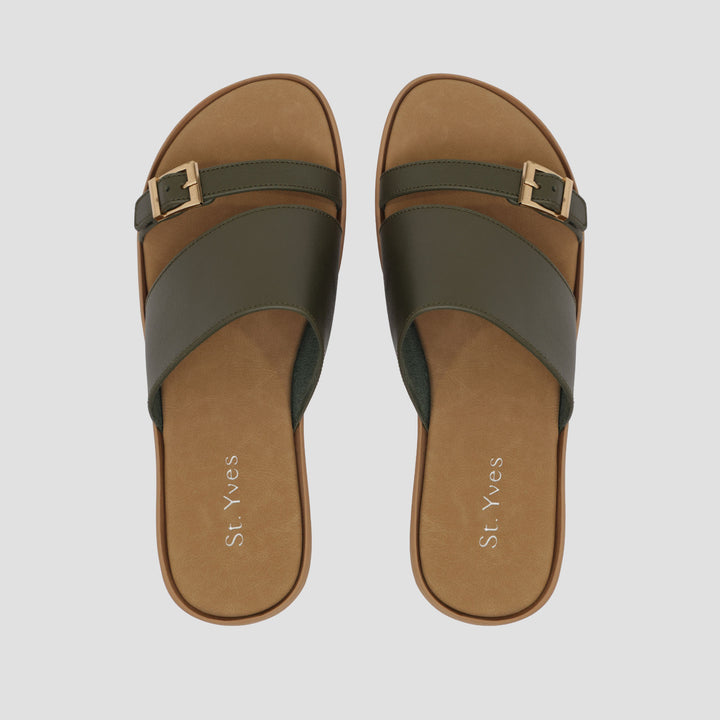 St. Yves One Buckle Sandal Slipper Wanita