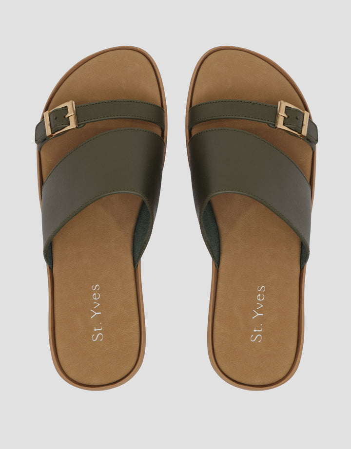 St. Yves One Buckle Sandal Slipper Wanita