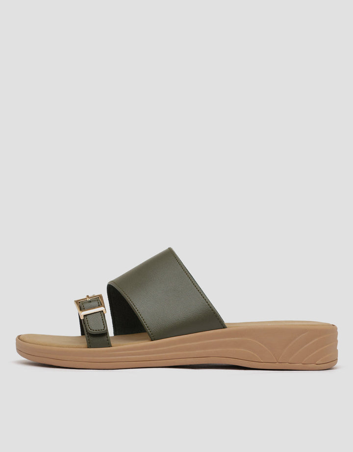 St. Yves One Buckle Sandal Slipper Wanita