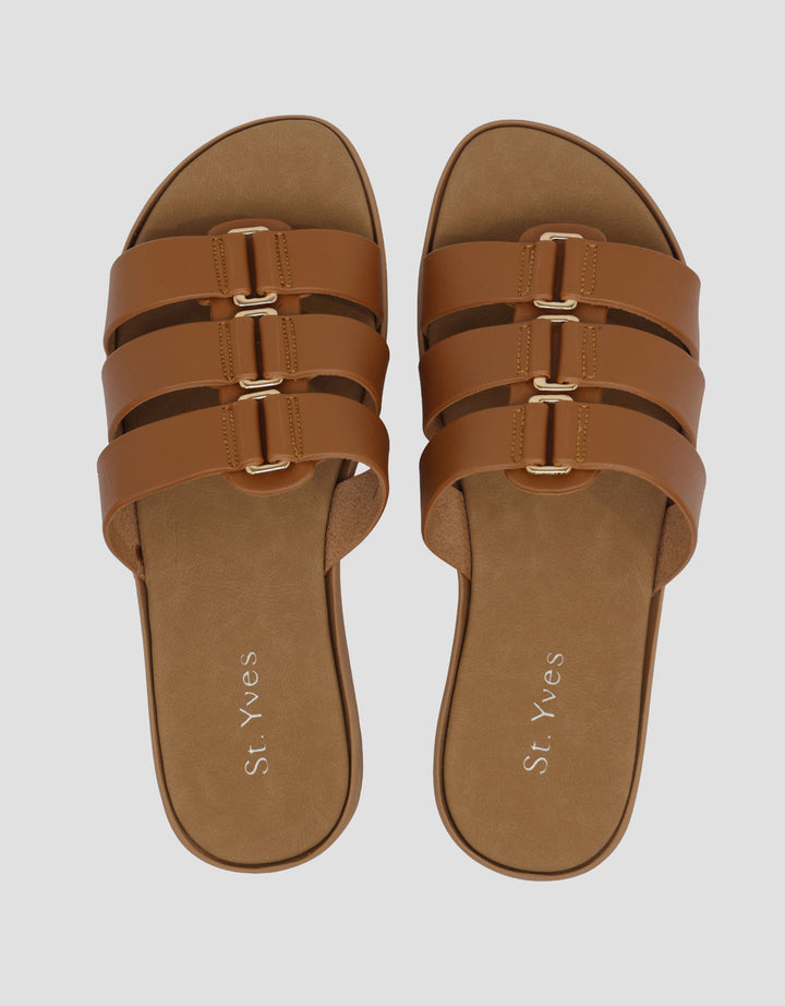 St. Yves Elegan Buckle Sandal Slipper Wanita