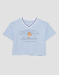 Disney Cinderella V-Neck Rib Kaos Anak Perempuan