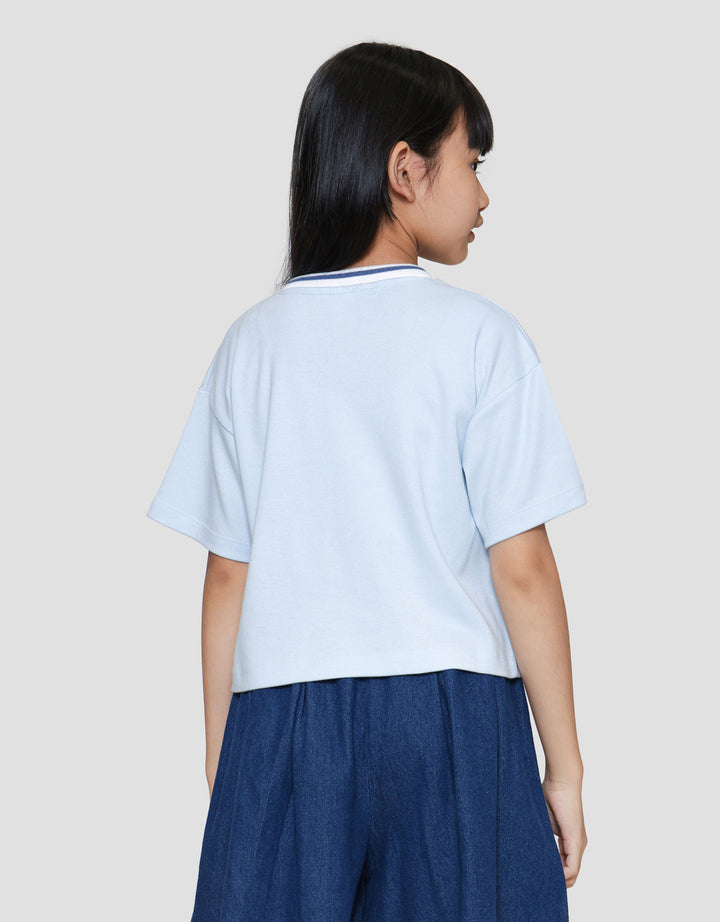 Disney Cinderella V-Neck Rib Kaos Anak Perempuan