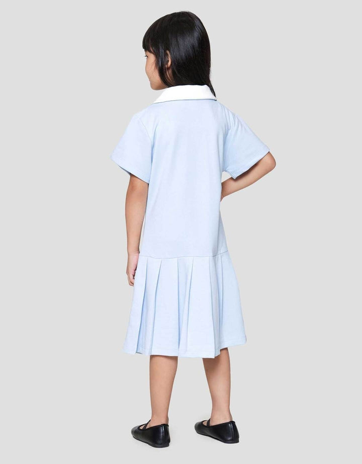 Disney Cinderella Collar Ribbed Dress Anak Perempuan