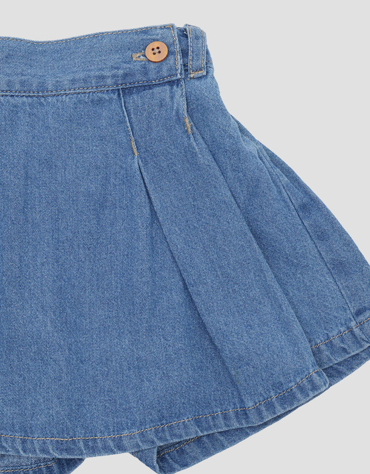 Little M Mini Plisket Skort Denim Bayi