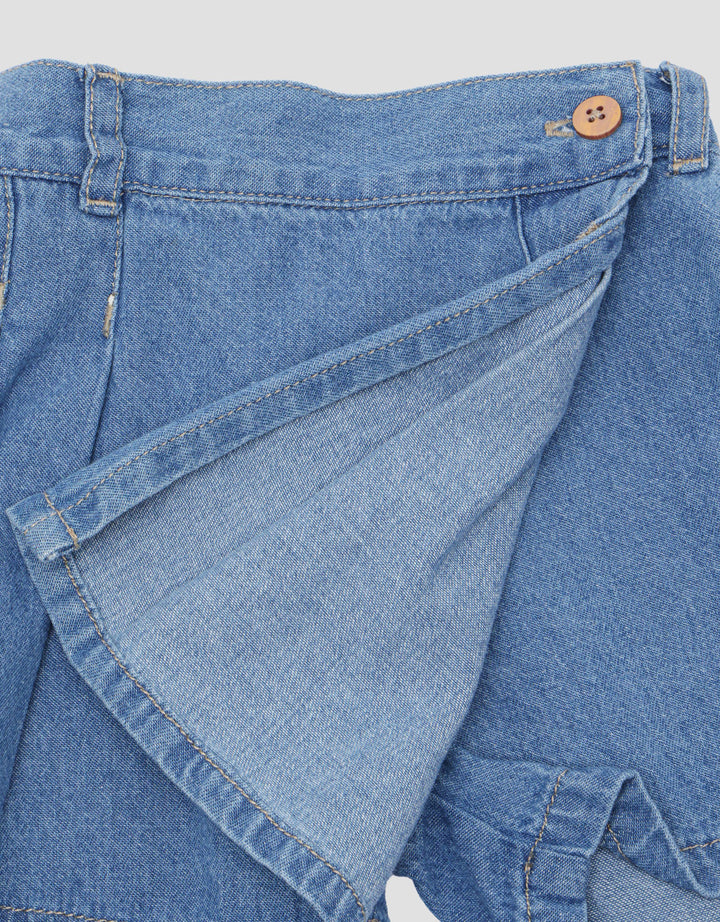 Little M Mini Plisket Skort Denim Bayi