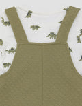 Little M Texture Quilting Bordir Dino Jumpsuit Bayi