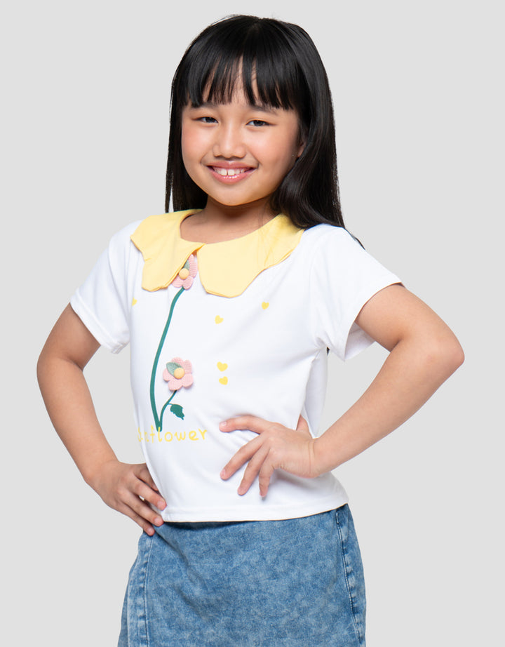 MxM Sunflower Print Kaos Anak Perempuan