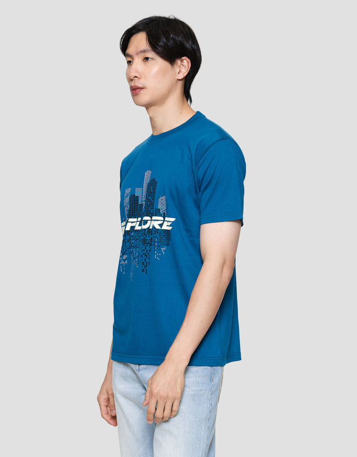 MxM Nevada Print Explore Kaos Lengan Pendek Pria