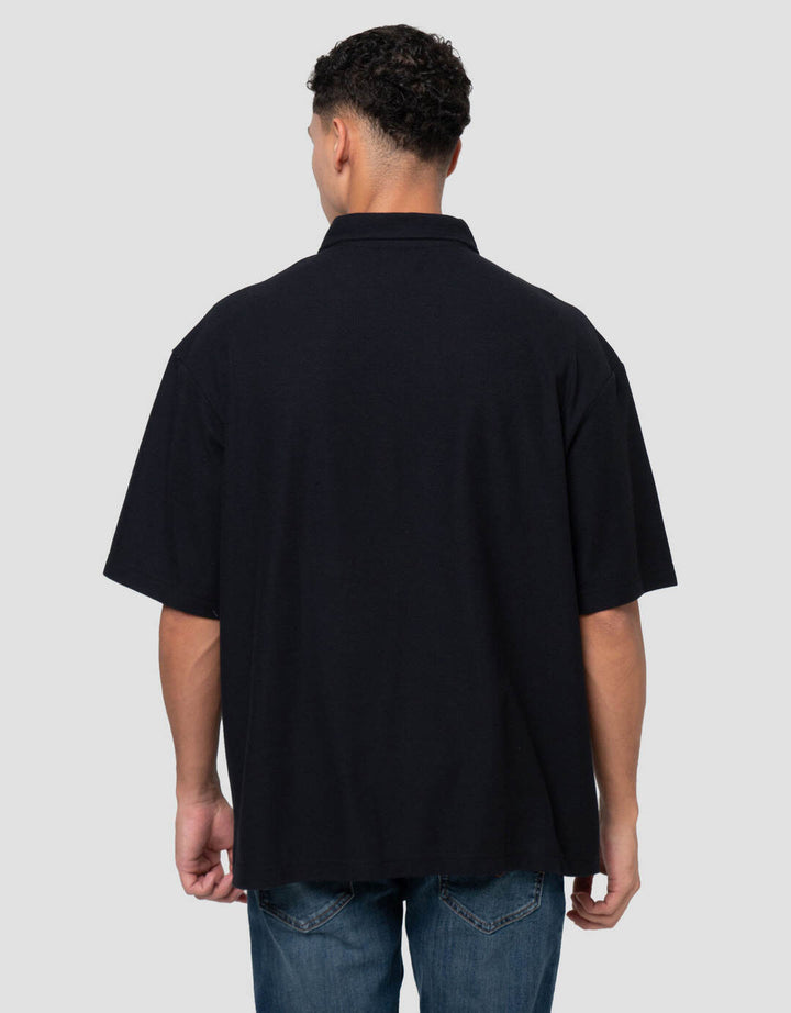 Nevada Plain Basic With Zipper Polo Oversize Pria