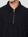 Nevada Plain Basic With Zipper Polo Oversize Pria