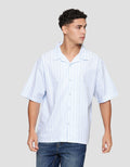 Nevada Stripes Oxford Camp Collar - Boxy Fit Kemeja Pria