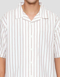 Nevada Stripes Oxford Camp Collar - Boxy Fit Kemeja Pria