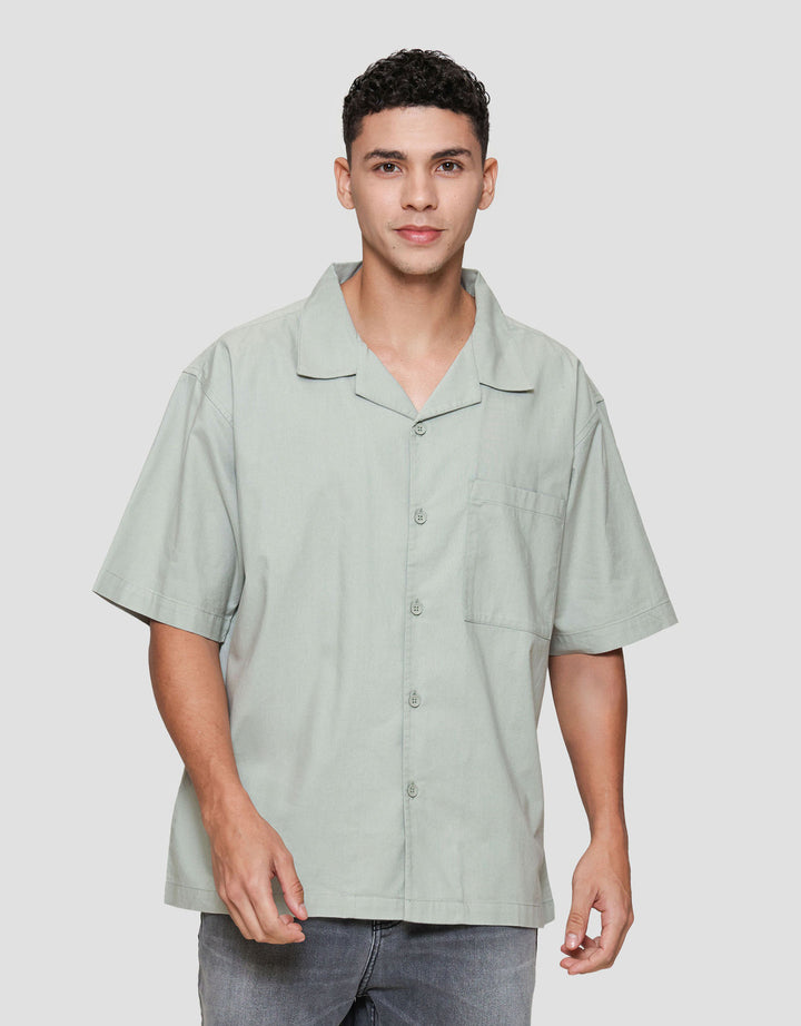 Nevada Plain Shino Linen With 1 Pocket Kemeja Pria