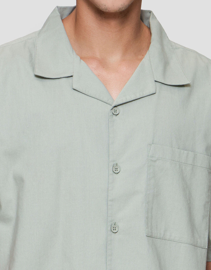 Nevada Plain Shino Linen With 1 Pocket Kemeja Pria