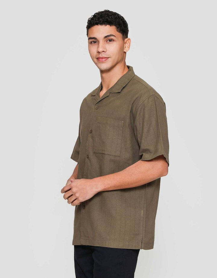 Nevada Plain Texture Kemeja Pria