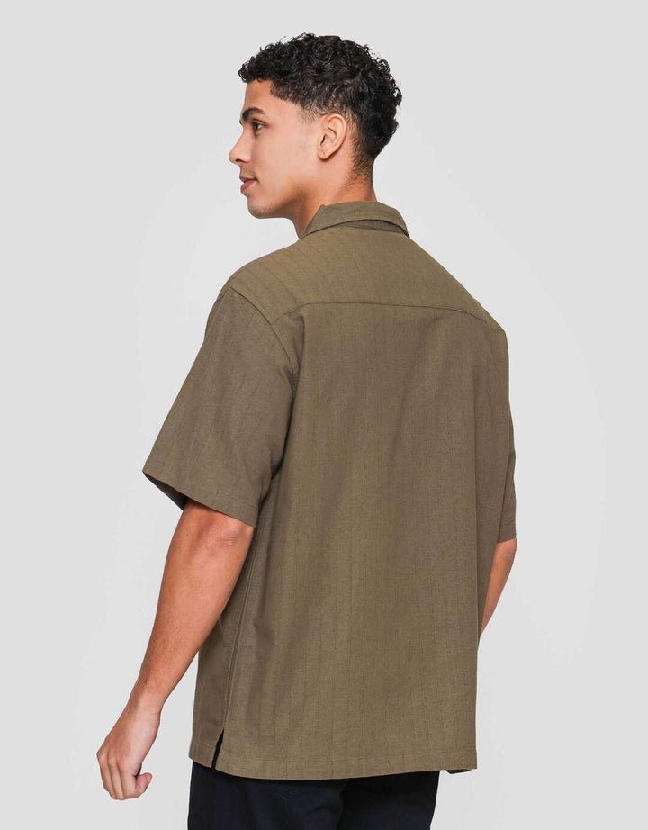 Nevada Plain Texture Kemeja Pria