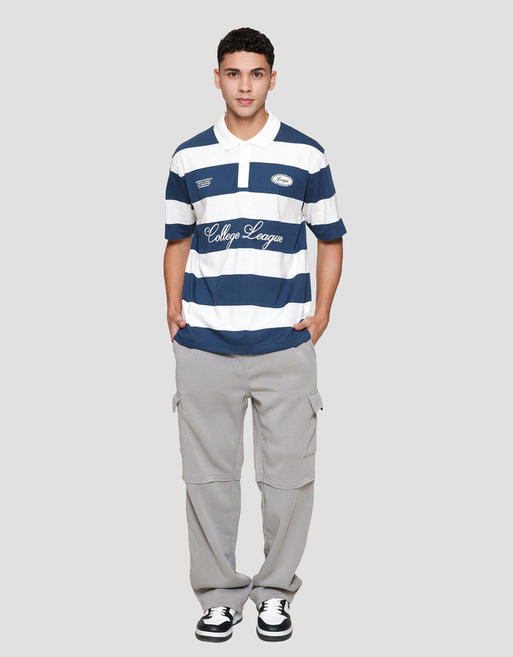 Nevada Stripe With Embro & Print Reg Fit - College Polo Pria