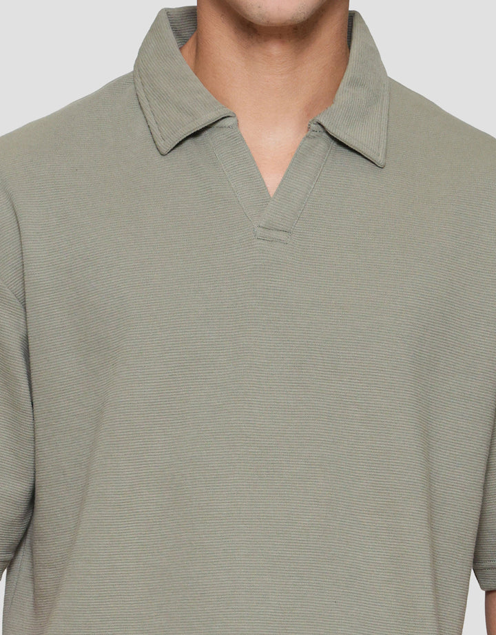 Nevada Plain Texture Polo Pria