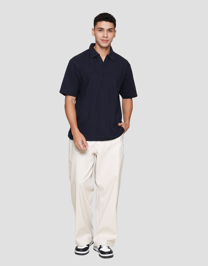 Nevada Plain Texture Polo Pria