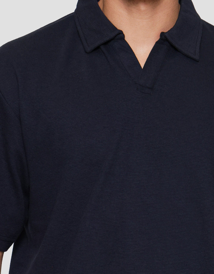 Nevada Plain Texture Polo Pria