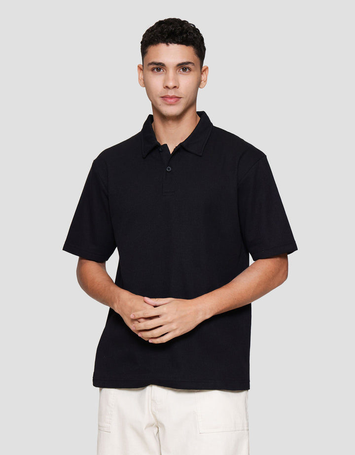 Nevada Basic Plain Texture Reg Fit Polo Pria