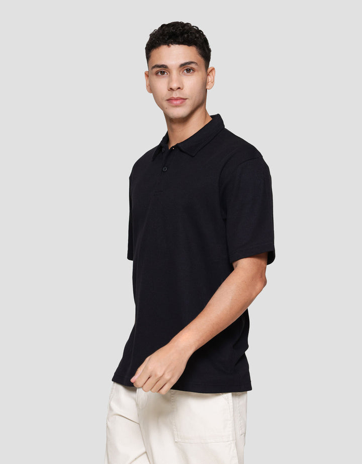 Nevada Basic Plain Texture Reg Fit Polo Pria