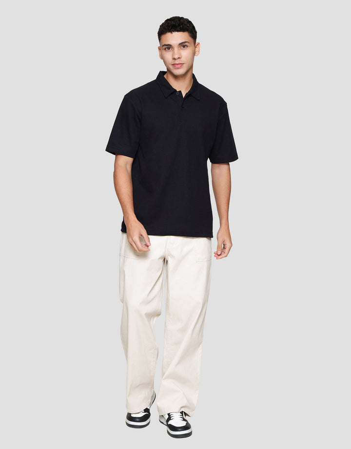 Nevada Basic Plain Texture Reg Fit Polo Pria