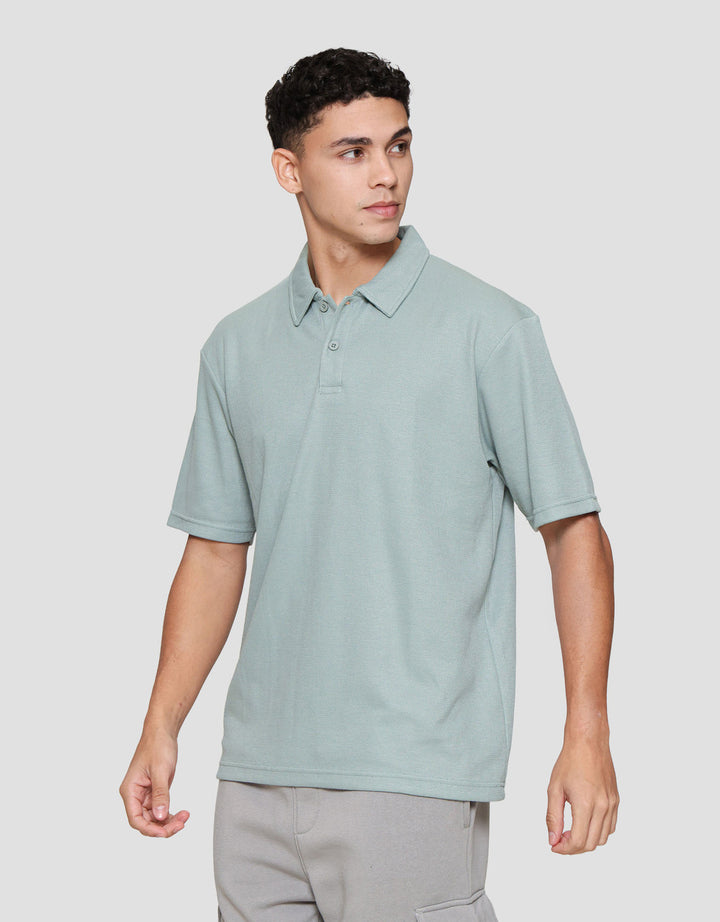 Nevada Basic Plain Texture Reg Fit Polo Pria