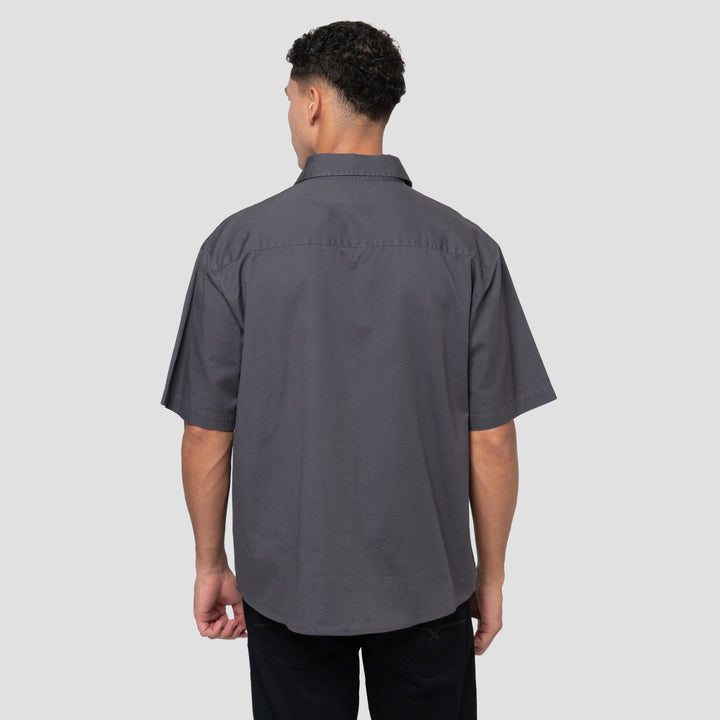 Nevada Plain Basic Twill Bio Wash Regular Fit Kemeja Pria