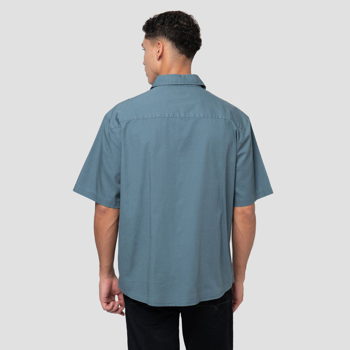Nevada Plain Basic Twill Bio Wash Regular Fit Kemeja Pria