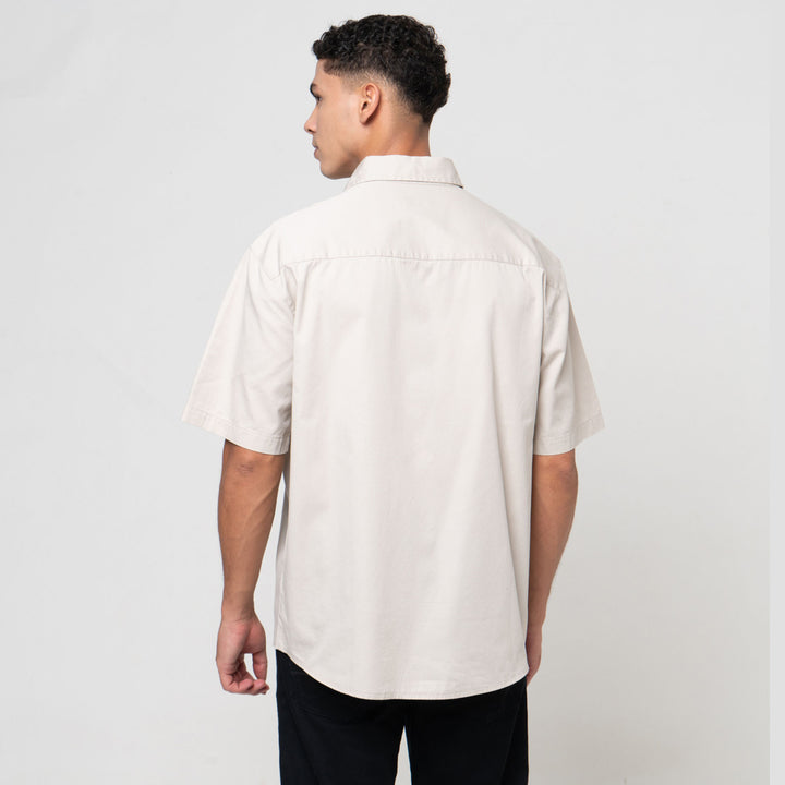 Nevada Plain Basic Twill Bio Wash Regular Fit Kemeja Pria