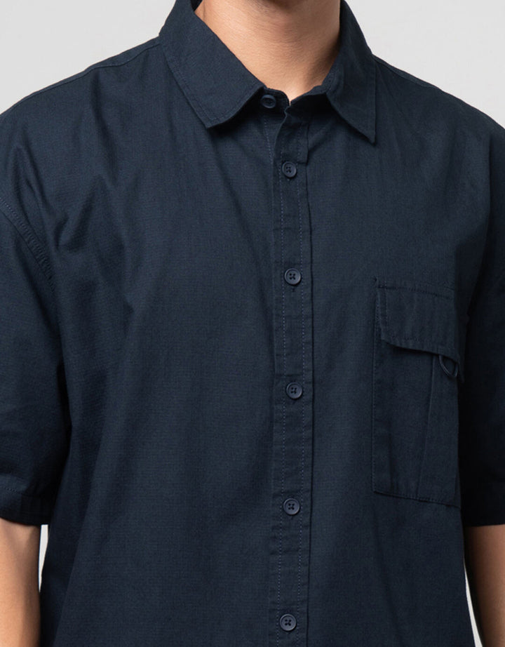 Nevada Rib Stop With Loop & Pocket Boxy Fit Reg Collar Kemeja Pria