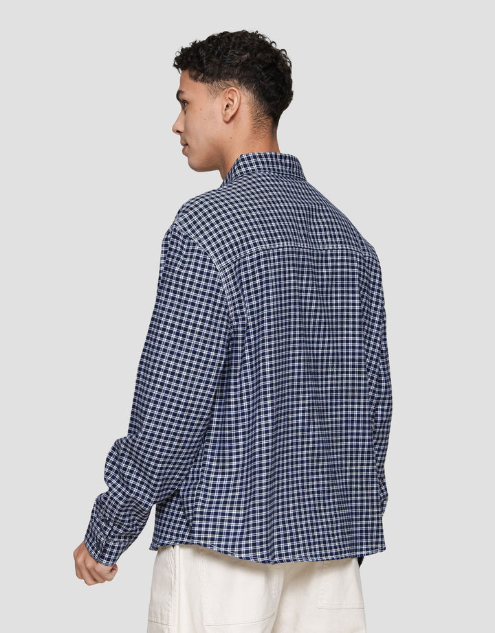 Nevada Checked Cotton Style Kemeja Pria