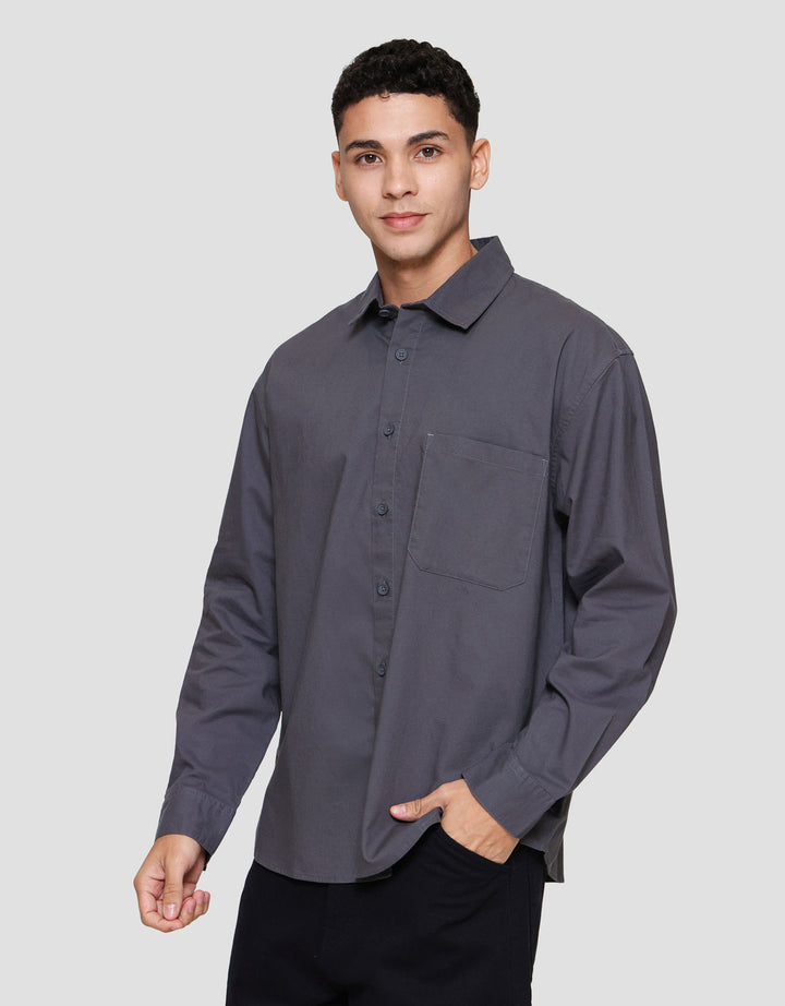 Nevada Long Sleeve Shirt Shino Linen With Pocket Reg Collar