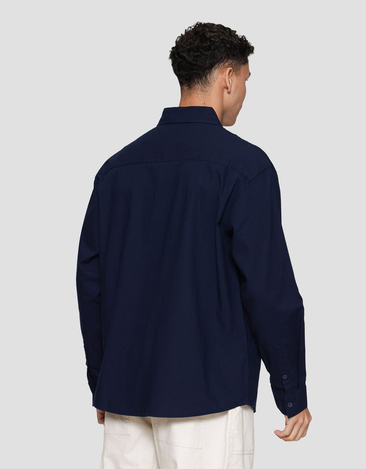 Nevada Long Sleeve Shirt Shino Linen With Pocket Reg Collar