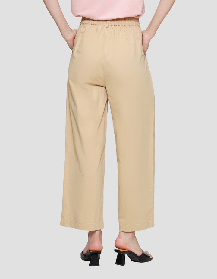 Connexion Wide Twill Celana Panjang Wanita