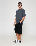ZES Texture Salur Bintik Harold Fit Lorenzo Kaos Pria LORENZO