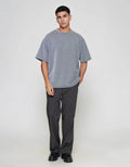ZES Texture Salur Bintik Harold Fit Lorenzo Kaos Pria LORENZO